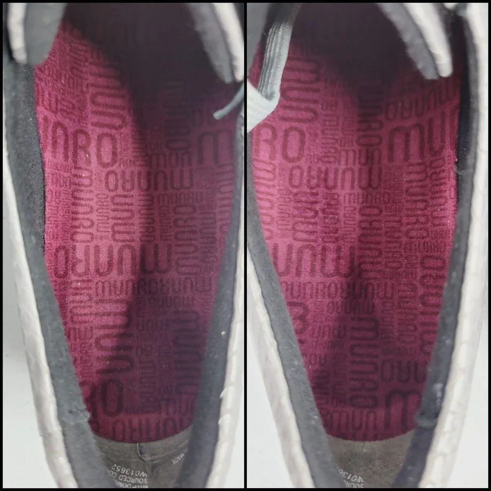 Munro "Gabbie" Leather Gray Sneakers_9